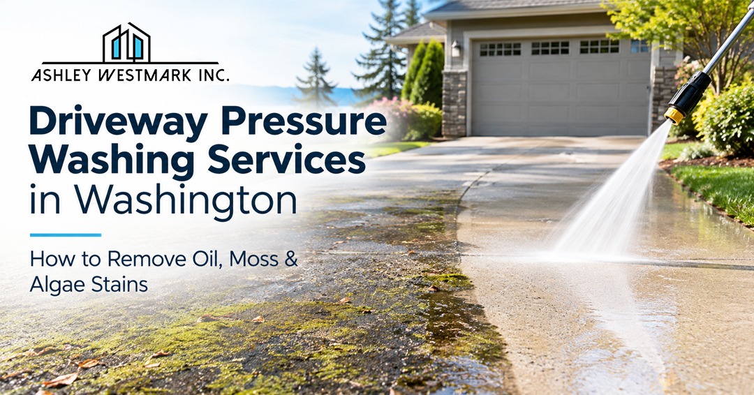 Driveway Pressure Washing Services in Washington: How to Remove Oil, Moss & Algae Stains?